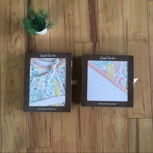 Baby Girl Cap, Gown, and Receiving Blanket Set